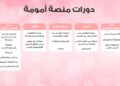 “أمومة” منصة عربية موثوقة لدعم الأمهات تقدم دورات تدريبية مجانية لمدة شهر
