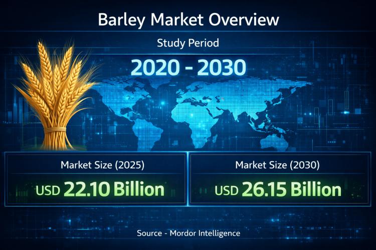 Barley Market Size to Reach USD 26.15 Billion by 2030 as Brewing, Feed Demand, and Functional Foods Sustain Growth